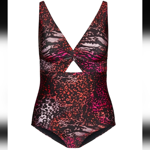 City Chic Animal Print One Piece - Picture 8 of 9